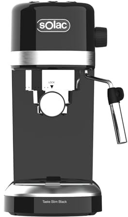 Solac - Cafetera Espresso 20 Bar | Bomba italiana | Calentamiento rápido por thermoblock | Cantidad de café programable | Bandeja calienta tazas | Vaporizador orientable