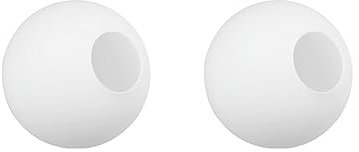 Lot de 2 abat-jours à suspendre en forme de boule en verre Blanc 12 cm