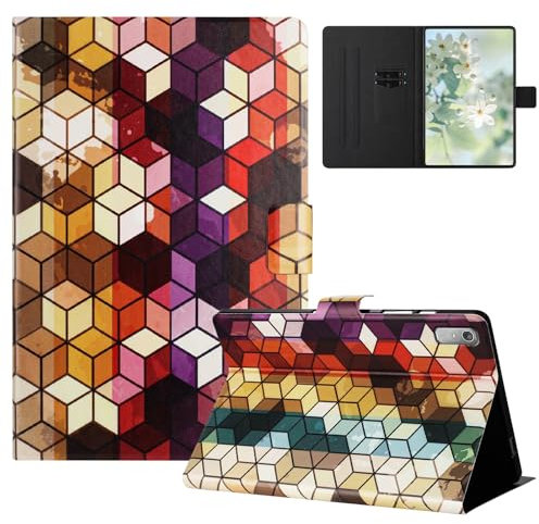 Mldjomid Funda Tableta para Lenovo Tab P11 (2nd Gen) 11.5 2023 (TB350FU/ TB350XU) Protectora Carcasa con Soporte y Auto Sueño/Estela PU Flip Case Cover para Lenovo Tab P11 Gen 2- Bloques