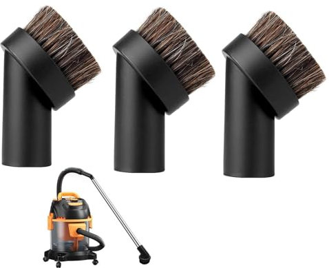 Accessori per Aspirapolvere Universale,3 Pezzi Spazzola Aspirapolvere,Spazzola Rotonda 2 in 1 e Bocchette Multifunzionali,Diametro Interno 32 mm,per Mobili,Angoli e Pulizie Approfondite
