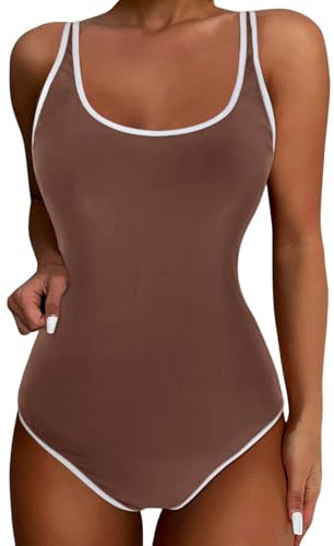 Dwevkeful Umstandsbadeanzug, Badeanzüge für Damen Sport Leichte Rückenfrei Schwimmanzug Bademode Push Up Sommer Einteiliger Badebekleidung Badeanzug Sexy Schwarz Bauchweg Swimsuit Badeanzüge