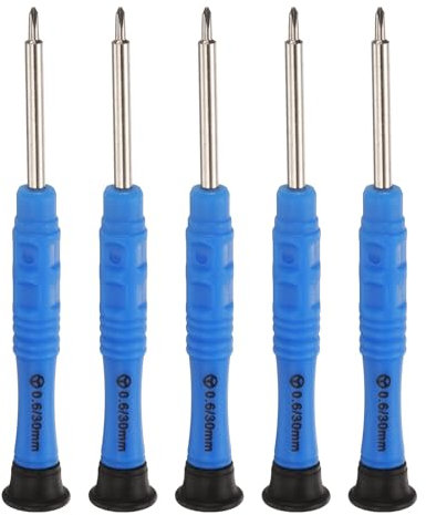 HARFINGTON 5pcs 0.6mm Y-type Mini Screwdriver 3mm Y Style Head 87mm Length for Small Appliances Repairs, Blue