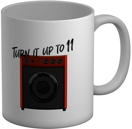 Shopagift Funny Turn It Up to 11 Joke Volume Music Sound Mug White 11oz Large Ceramic Cup