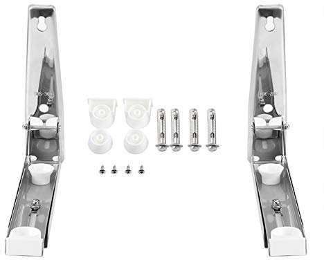 Soporte de montaje de microondas de acero inoxidable, estante de almacenamiento de microondas de montaje en la pared plegable para la cocina del hogar