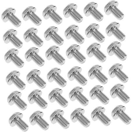 MUCKLILY 60 Pezzi Viti per cottura manopole sostituzione cucina vite a testa wafer viti di uscita parti del piano cottura viti di viti a testa cilindrica Acciaio inossidabile Argento