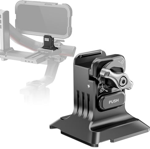 NEEWER Phone Tripod Mount with Arca Type Base, 1/4 Threads, Quick Release Clamp Compatible with iPhone 16 Pro Max S25 Ultra Phone Cage DJI RS4 Mini RS4 RS3 Pro RS2 RSC2, PA124