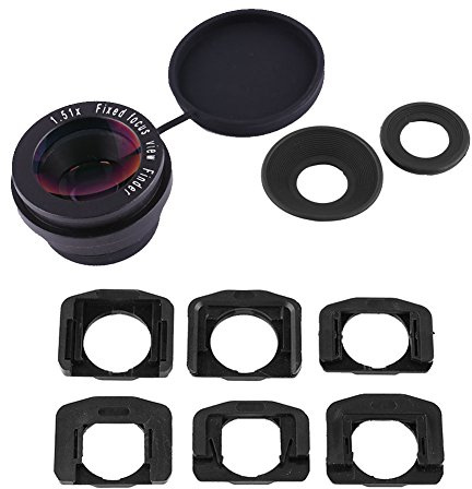 Bonbela DK-17M Vergrößerungsfeindlichkeit Kamerar CVF-1 Collabsible LCD Sucher 3X Lupe 10 × 10 × 4 Dauerlebende 1,5-fache Sucher-Augenhaut-Magnifier-Eyecup für DSLR-Kamera