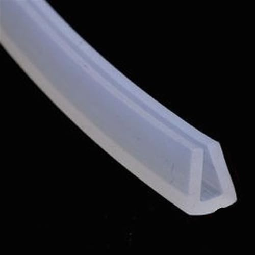 Joint d'étanchéité en caoutchouc silicone profilé en U de 80 pouces - Bordure flexible for portes de douche et panneaux de verre(14x12mm)