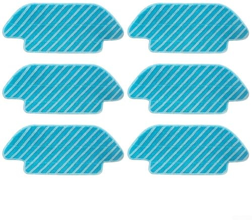 Gettimore Paquete de 6 almohadillas lavables para mopa húmeda y seca compatibles con robot aspirador Cecotec Conga 4090/4490/4690/5090/5490/Ultra 6090/Ultra 7090
