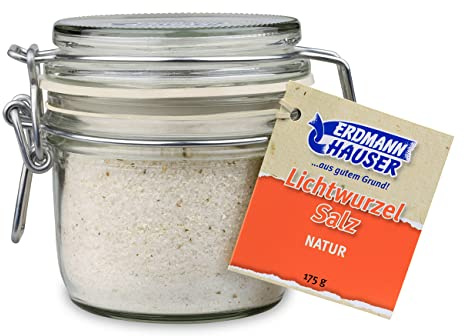 ErdmannHAUSER demeter Lichtwurzelsalz natur im Tischglass | Speisesalz | 175 g