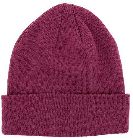 SHIPITNOW Lila Herren oder Damen Wintermütze Einfarbig - Basic Strickmütze ohne Bommel - 100% Acryl Beanie- Einfaches und klassisches Mützen ohne Marke - Einheitsgröße