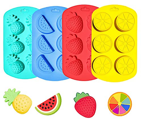 Eiswürfelform, 4er Pack Eiswürfelform Silikon, Schokoladenform, Einfache Eisfreigabe Eiswürfelbehälter für Cocktail, Whisky, Getränke, Saft, BPA-frei Eiswuerfelbehaelter,zufällige Farbe