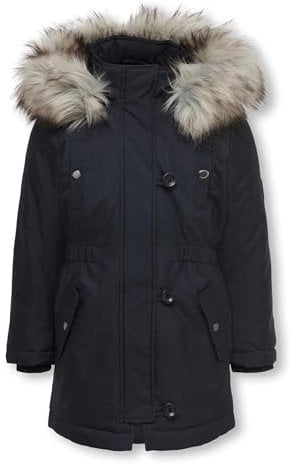 KIDS ONLY Kogiris - Parka Otw Noos Giacca, Bambine e ragazze, Blu (Night Sky/Fur Light Grey), 158