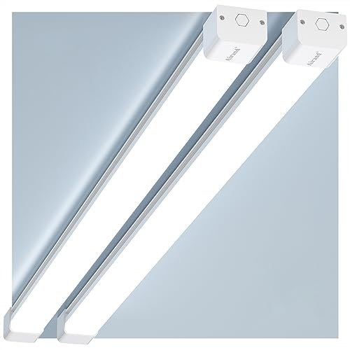 2er Pack Feuchtraumleuchte LED 120cm 36W 3600LM LED Röhrenlampe IP66 Wasserfest LED Lampe Werkstattlampe 5000K LED Röhre Kellerlampe LED Deckenleuchte Garagenlampe für Keller Werkstatt Garage Büro