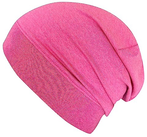 Wollhuhn ÖKO Leichte Mädchen/Jungen Beanie-Mütze Bündchen Elastisch Übergangszeit/Sommer Kinder-Mütze Baumwolle (Öko-Stoffe, Bio) 22222235 (Uni Beere Meliert, S)