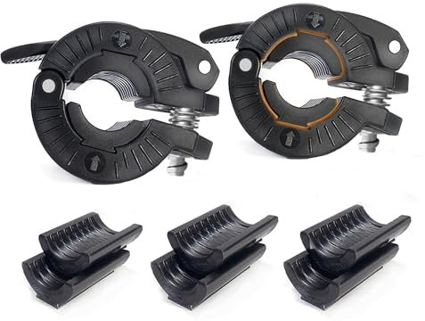 MAXRICH Langhantel-Clips, 5,1 cm oder 2,5 cm, mehrere Größen, Gewichtsclips, olympisches Langhantelhalsband – Schnellverschluss-Langhantelklemme (M 2,3–3 cm, schwarz)