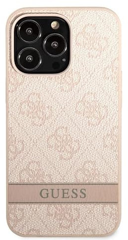 Guess Apple iPhone 13 Pro Case Pink with Logo and Pink Strip