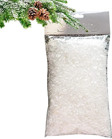 Künstlicher Schnee Dekoration – Flock Magic Snow Dekorationen | Indoor Künstlicher flauschiger Schnee für Weihnachtsschmuck, Baum, Tisch, Dorfdisplay