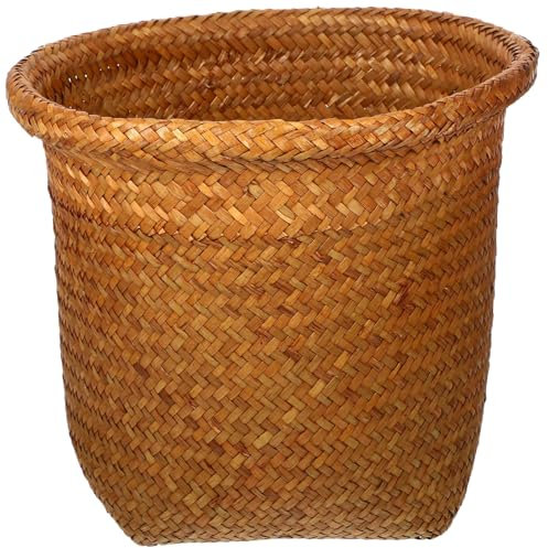 Cestino Rifiuti Di Alghe Intrecciato Cestino Di Vimini Contenitore 'immondizia Cestino Cesto Della Biancheria Rattan Da Fiori Cestino Di Immagazzinaggio Per La Cucina
