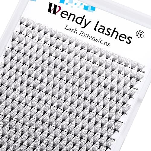 12D Premade Fans Eyelash Extension 320PCS 0.07mm D Curl 9-16mm Mixed Pre Made Fans Lashes Ponited Base Russian Volume Eyelash Extensions(320PCS-12D-0.07-D)