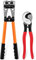 Strumento di crimpatura del cavo della batteria per terminali ad anello in rame della batteria da 6/10/16/25/35/50 mm², capicorda in rame, piegatore resistente per capicorda (HX50B crimper+cutter)