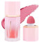 LOPHE Liquid Blush for Cheeks, Soft Cream Liquid Blush Stick With Fine Glitter, Natural-Looking Face Cheek Tint Blush Makeup, Long Lasting Blendable Lightweight Moisturizing Beauty Makeup for Cheeks