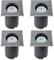 Lumiled 4er Set Bodeneinbauleuchten für GU10 - Bodenstrahler außen IP65 IK09 befahrbar eckig Silber Bodenleuchte außen Bodeneinbaustrahler Außenleuchte Wegeleuchte Gartenleuchte Bodenbeleuchtung