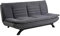 Home4You Schlafsofa Schlafcouch Funktionssofa | B 196 cm x T 98 cm | Mikrofaser | Dunkelgrau | Schlaffunktion