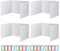 Honatrv U-Förmiger Trennwand, 4 Stück Trennwand für Schreibtisch, 42,5x35x33,5cm Schreibtisch Trenner Sichtschutz, Faltbare Trennwand mit Aufklebern für Schule,Büro,Bibliothek