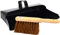 Sterling Ventures Metal Hand Dustpan & Wooden Brush Set Heavy Duty Stylish Traditional Dustpan Black Hooded with Natural Stiff Bassine Bristle Brush Fireside Companion Broom Deck Ash Pan