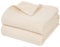 PHF 100% Baumwolle Musselin Decke 150x200cm, 4-lagige weiche hautfreundliche & atmungsaktive Tagesdecke, Ganzjahres-Komfort Linen Sofaüberwurf Couchdecke für Bett Sofa, Beige/Shortbread