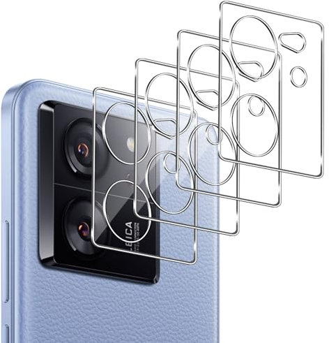 Locofun 4 Pezzi Pellicola Fotocamera per Xiaomi Mi 13T / 13T Pro, Anti Graffio Camera Vetro Temperato Protezione Lente Pellicola, Durezza 9H, Senza Bolle