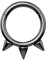Decentraland 1 Stück 16G Schwarz Durchmesser 6mm Spike Nase Septum Mund Hoop Ohrring Knorpel Chirurgenstahl Gothic Ring Piercing Schmuck