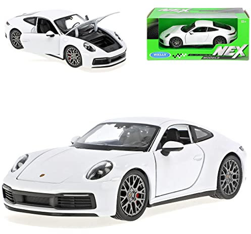 Welly Porsche 911 992 4S Coupe Weiss Neue Generation Ab 2019 1/24 Modell Auto