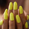 GeRRiT Faux Ongles Néon Jaune Vif Presse sur Faux Ongles Long Ovale Populaire Mat Givré Facile À Appliquer Faux Ongles Outil D'extension