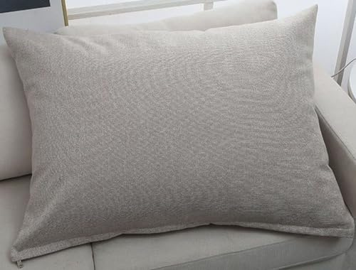 Kissenbezug 60x80，60x70，Kissenbezüge 50x70 Rechteckig Couch Kissenhülle 40x60 Linen Dekorative Kopfkissenbezug 40x70 Für Sofa Kissen Mit Reißverschluss Dekokissenbezüge (Color : Dark Khaki, Size : 6