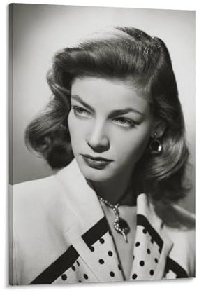 REDCHAMBER Lauren Bacall Retro-Poster, Kunstdruck, Wandgemälde, Leinwandposter, moderne Schlafzimmerdekoration, 60 x 90 cm