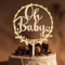 Giftota Oh Baby Cake Topper Holz mit LED Lichterkette - Oh Baby Tortendeko - Kuchenstecker für Babyparty Baby Shower Deko, Gender Reveal Partydeko