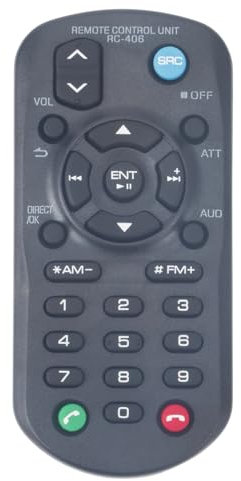 AULCMEET RC-406 Telecomando di ricambio compatibile con Kenwood CD Receiver Car Audio KDC-X304 KDC-X704 KDC-BT778hD KDC-BT378U KDC-BT34 KDC-BT278U DPX794BH KMR-D358 KDC-1010U KDC-100UR KDC-100UG