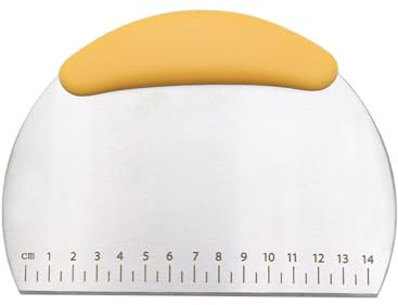 HZAOPZE 1 pcs Raschietto da cucina multiuso per impasti in acciaio inox con scala di misurazione, spatola per torte, caffè, pizza, torte, Dough, utensili da forno (15 cm)