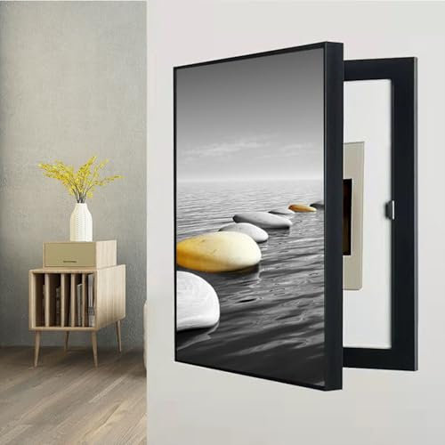 IQOAIJ Boîte de Compteur électrique Peinture décorative Cacher Le Comptoir CouvercleTableau Électrique Cacher Peintures Boîte de Distribution,02,40X50 to The Left