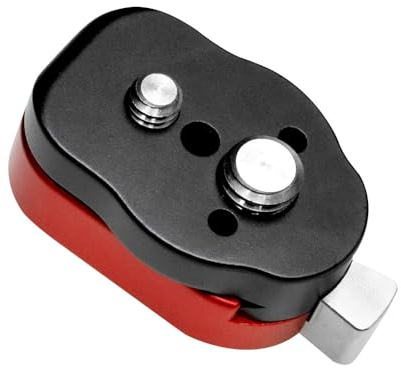Alvin's Cables Mini Quick Release Plate Kit with 3/8 1/4 Screws for Camera, Monitor, Tripod, Stabilizer, Gimbal, Monopods, Magic Arm, Flash Bracket, QR Plate System RED-A0122