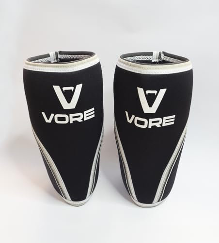 Vore Rodilleras (1 par), rodilleras de compresión de neopreno de 7 mm, apoyo para entrenamiento sobre las rodillas, levantamiento de pesas, levantamiento de potencia, ejercicios de pierna. Talla M