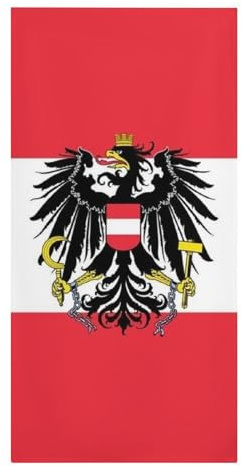 UBBVPKY Stilvolles Mikrofaser-Strandtuch – Übergroßes Extragroßes Schnelltrocknendes Sandfreies Badetuch Saugfähig Und Leicht Mit Aufdruck Der Flagge Der Republik Österreich Badetuch 150×180Cm
