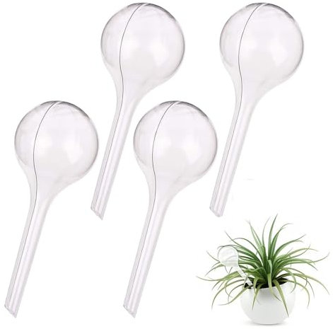 Maven Gifts Plant Watering Globe 4 Pack - plant watering devices Ø 5cm Aqua Bulbs plant feeder, Automatic self watering plant pots indoor Outdoor Plants, Holiday self watering system for plants