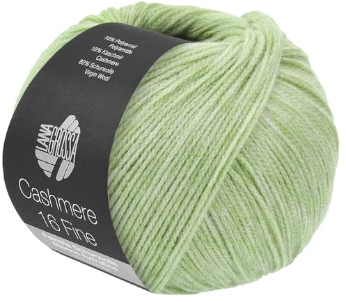 LANA GROSSA Cashmere 16 Fine | Aus Kaschmir- und Merinowolle | Handstrickgarn aus 80% Schurwolle (Merino extrafine), 10% Kaschmir & Polyamid | 50g Wolle zum Stricken & Häkeln | 320m Garn FB 67