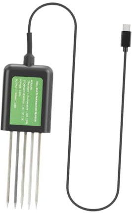 perfk Testeur de 8 en 1, testeur de température, d'acidité et d'humidité des nutriments du, humidimètre pour plantes de jardinage, de cour,