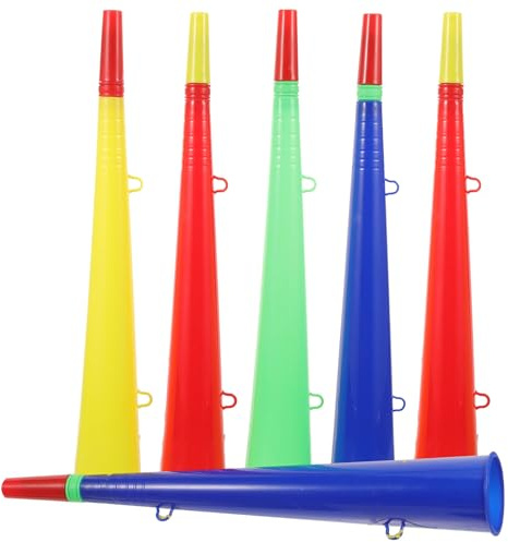 Toyvian 6 Stück Kunststoffhörner – 14,2 Zoll Sport-lärmmacher Vuvuzela, Fan-hupen für Fußballveranstaltungen, Konzerte, Spieltage Und Partys (farbe Zufällig)