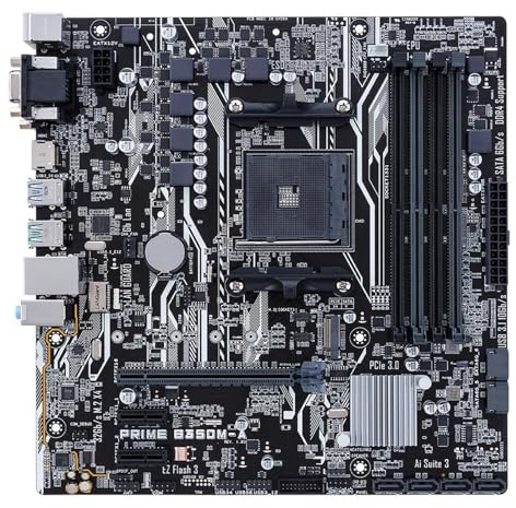Schede madri Fit For ASUS PRIME B350M-A Scheda Madre AMD B350 AM4 Supporto Socket Ryzen 5 5600 5600G 7 5700X3D CPU 4×DDR4 DIMM PCIe 3.0 Micro ATX