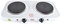 KitchenPerfected 2000W Double Hotplate / Cast Iron / Variable Heat Settings / Overheat Protection / Corrosion Resistant / Power Indicator / Non Slip Feet / Easy Clean - White - E4202WH
